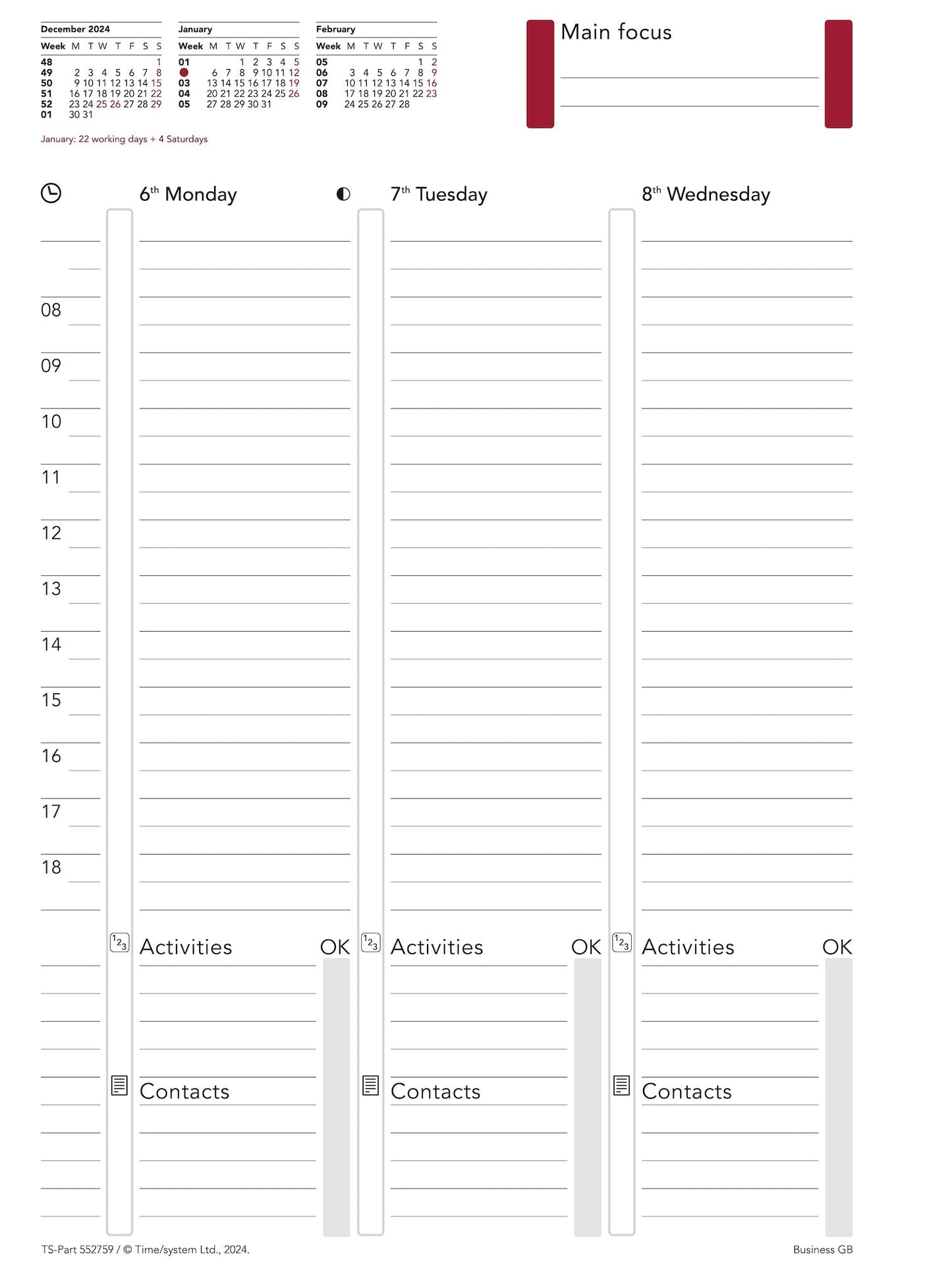 Business A5 Annual Content 2026 Week English - UK