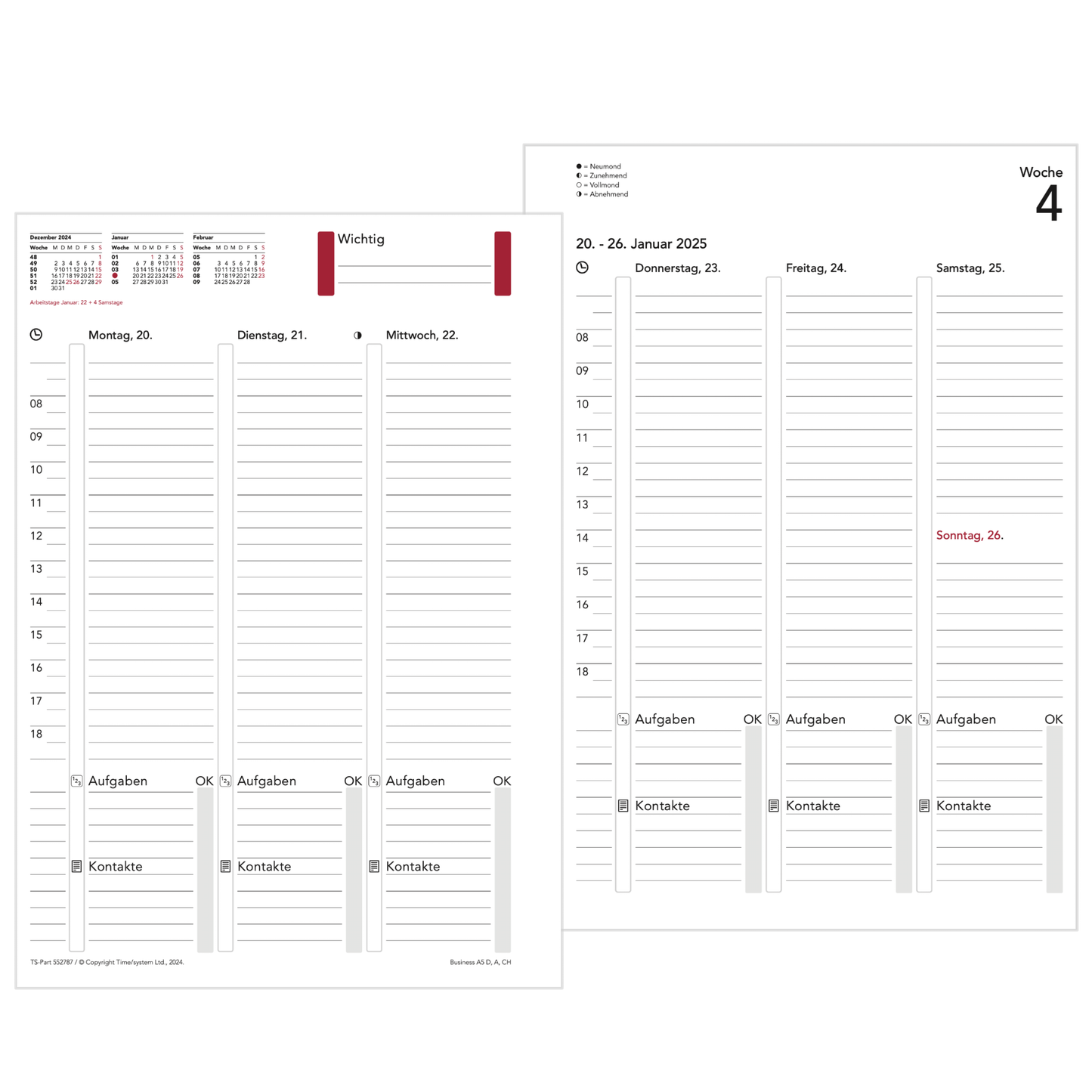 Business A5 Annual Content 2026 Wochenplanung - Deutsch