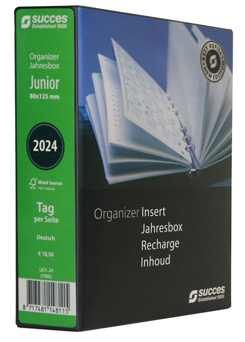 Succes Annual Box Junior 1 day per page German white 2024