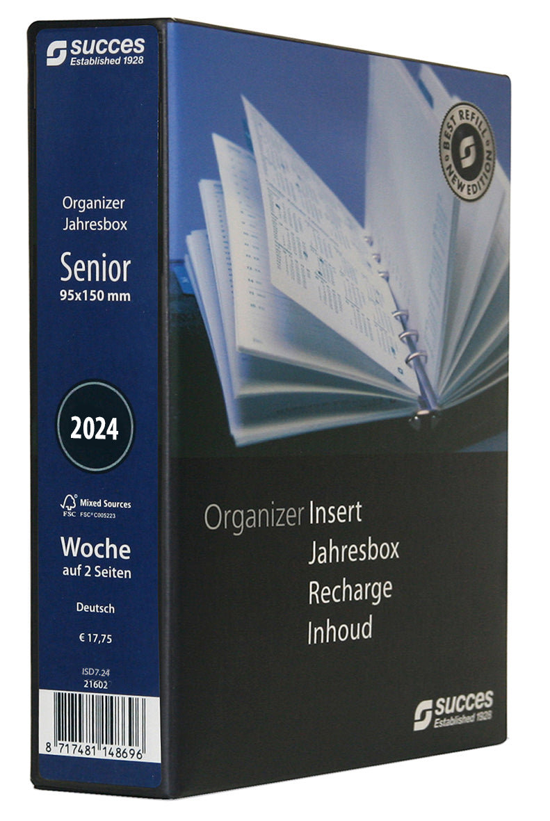 Succes Annual Box Senior 7 days on 2 pages German white 2024