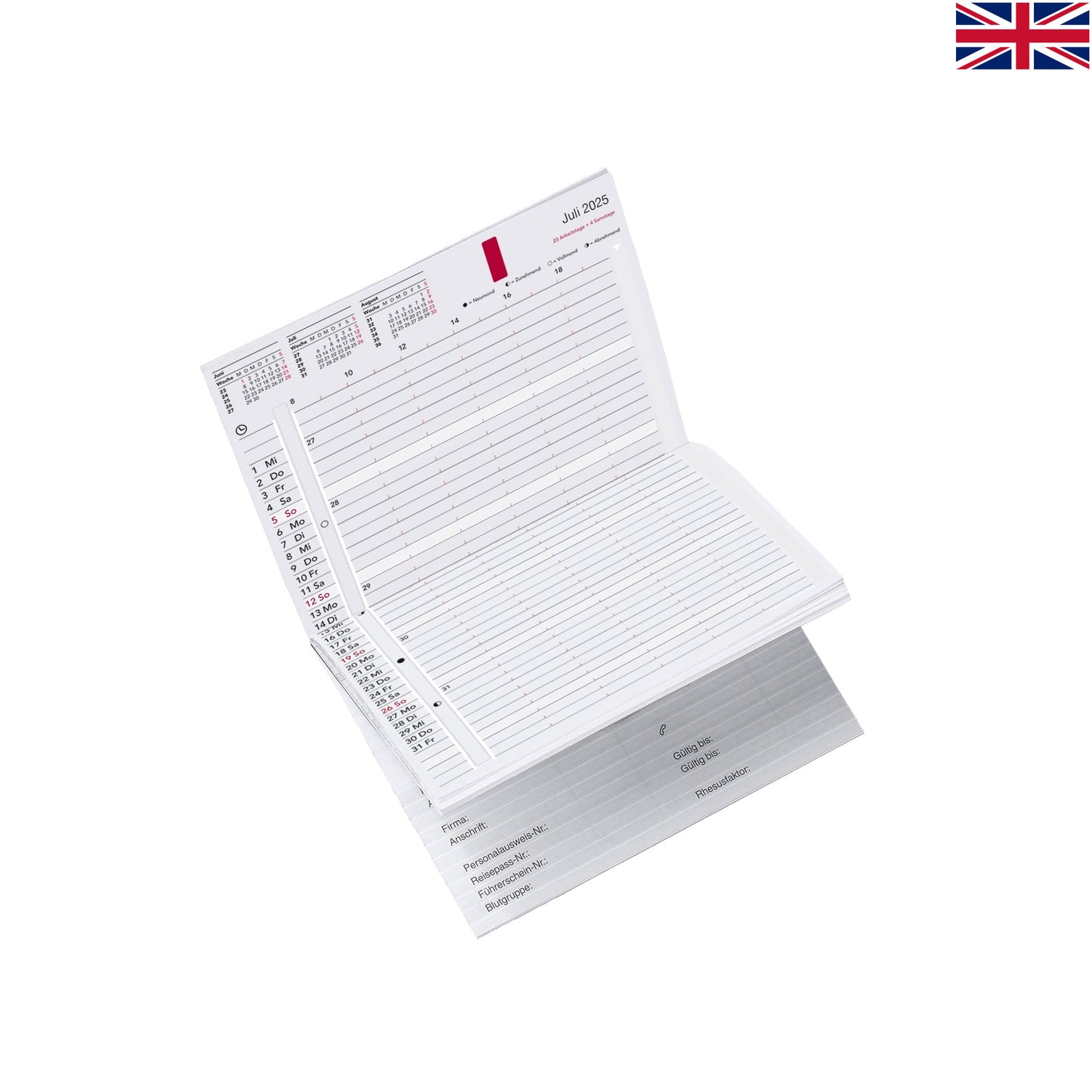REM Diary 2026 EN-UK
