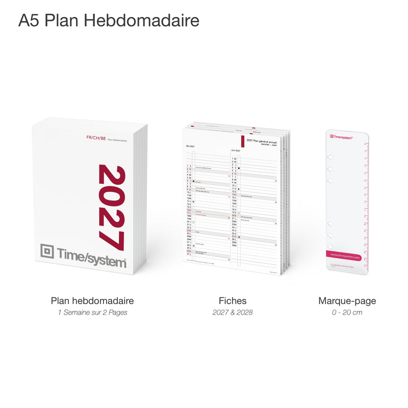 Business A5 Annual Content 2027 Hebdomadaire - Français