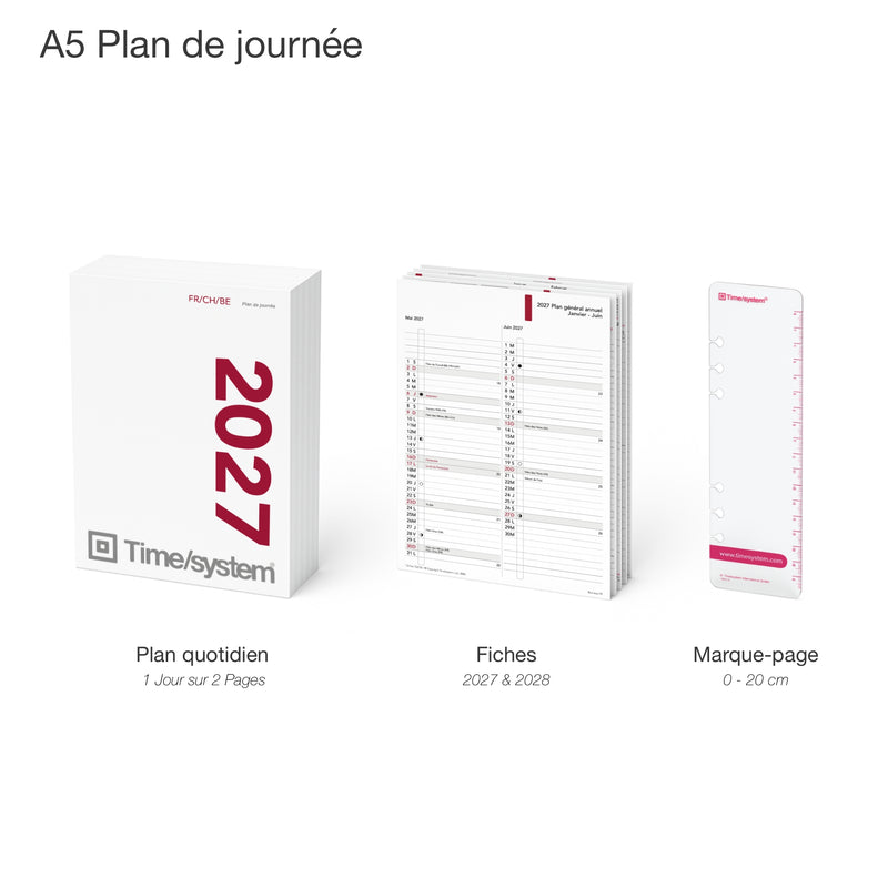 Business A5 Annual Content 2027 Plan de journée - Français