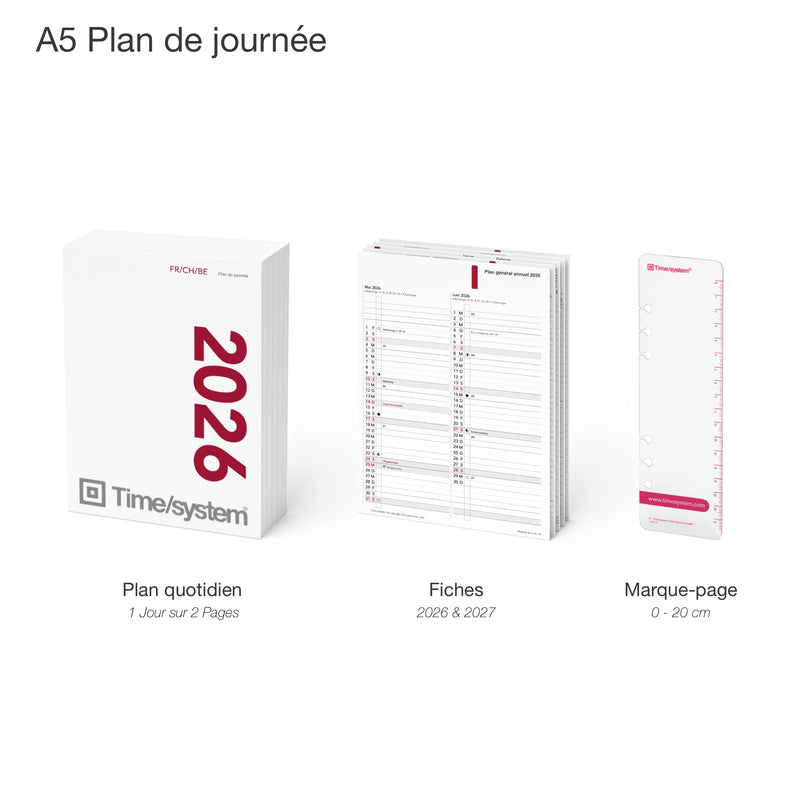 Business A5 Annual Content 2026 Plan de journée - Français