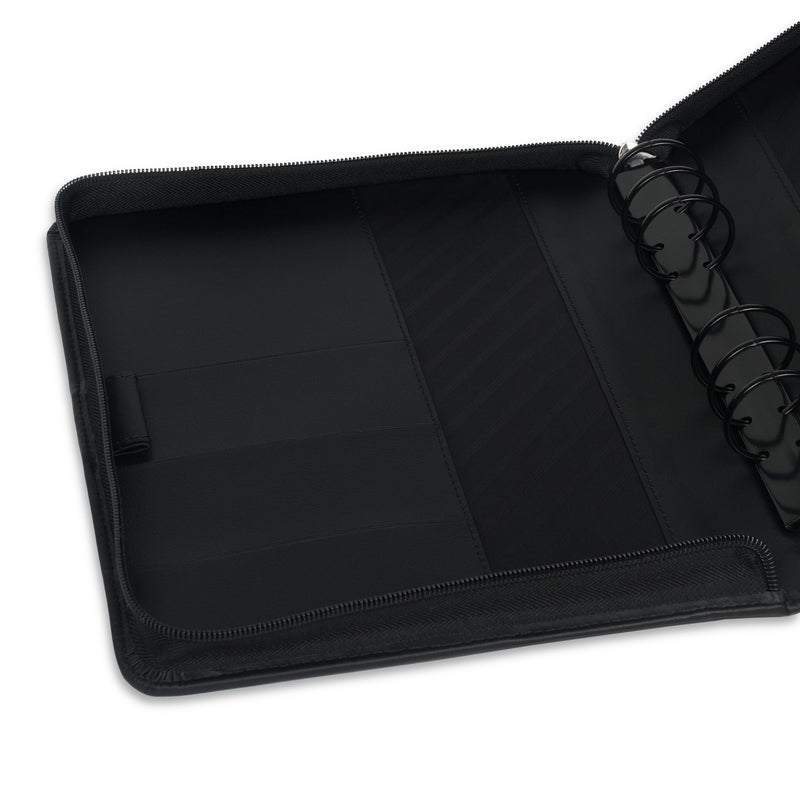 A5 Montana Ring Binder 25 mm Black with Zipper