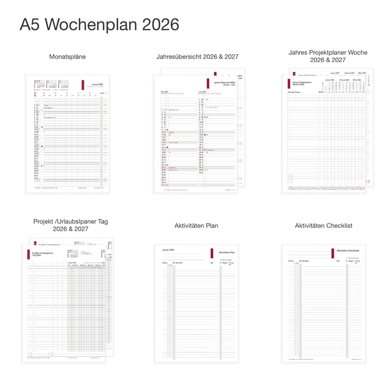 Business A5 Annual Content 2026 Wochenplanung - Deutsch