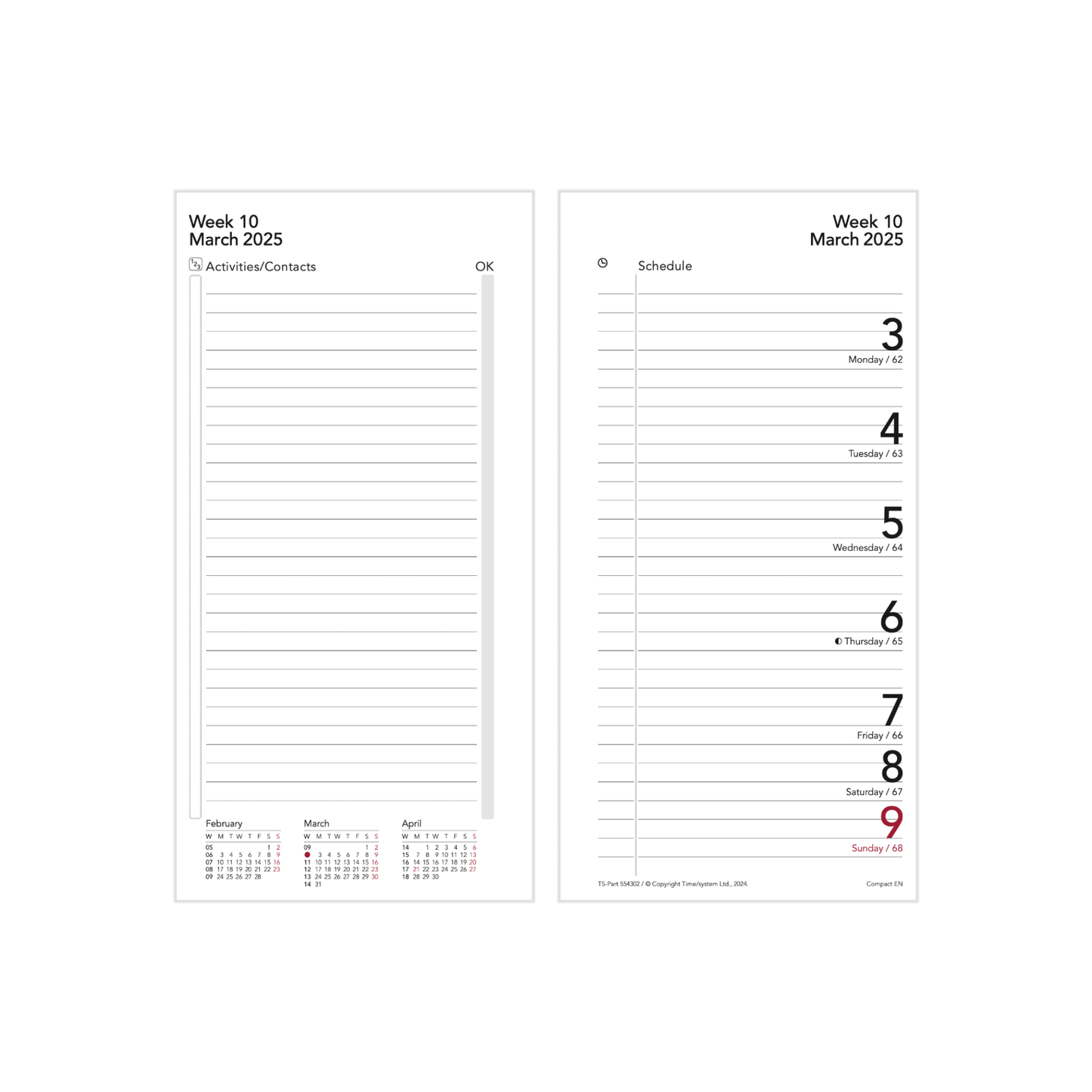 Compact Annual Update 2025 English Weekly Plan - Neutral