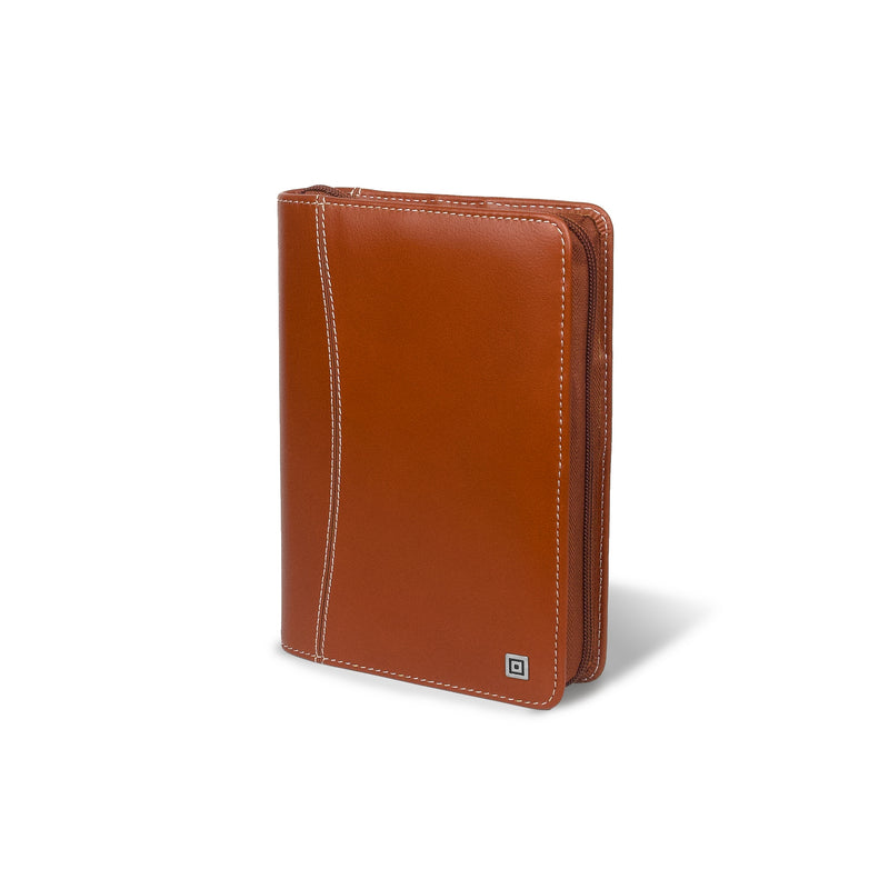 Compact Montana Brown Ring Binder with Zipper