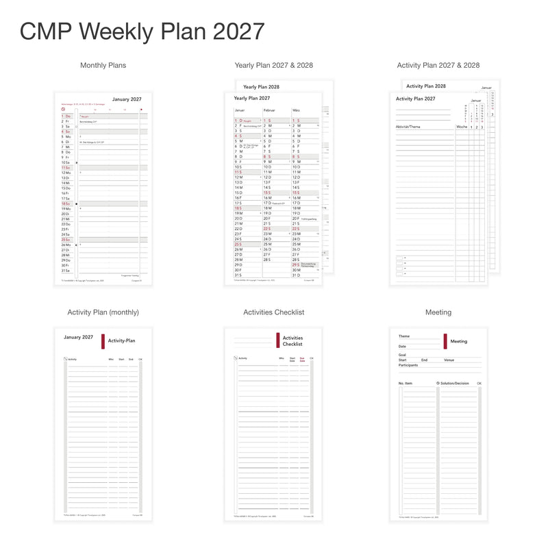 Compact Annual Update 2027 English Weekly Plan - Neutral