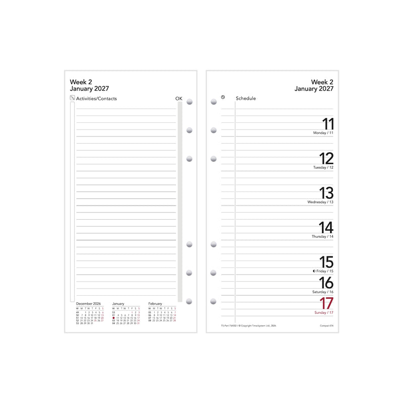 Compact Annual Update 2027 English Weekly Plan - Neutral