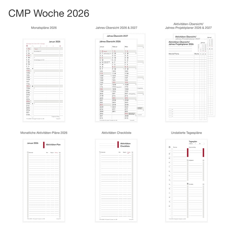 Compact Annual Update 2026 Wochenplanung - Deutsch