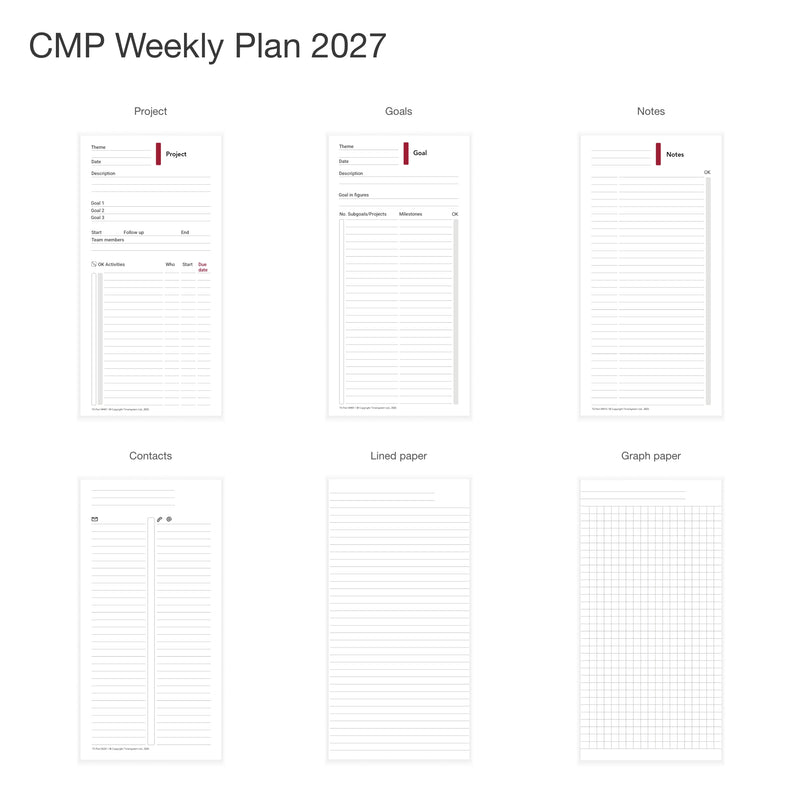 Compact Annual Update 2027 English Weekly Plan - Neutral