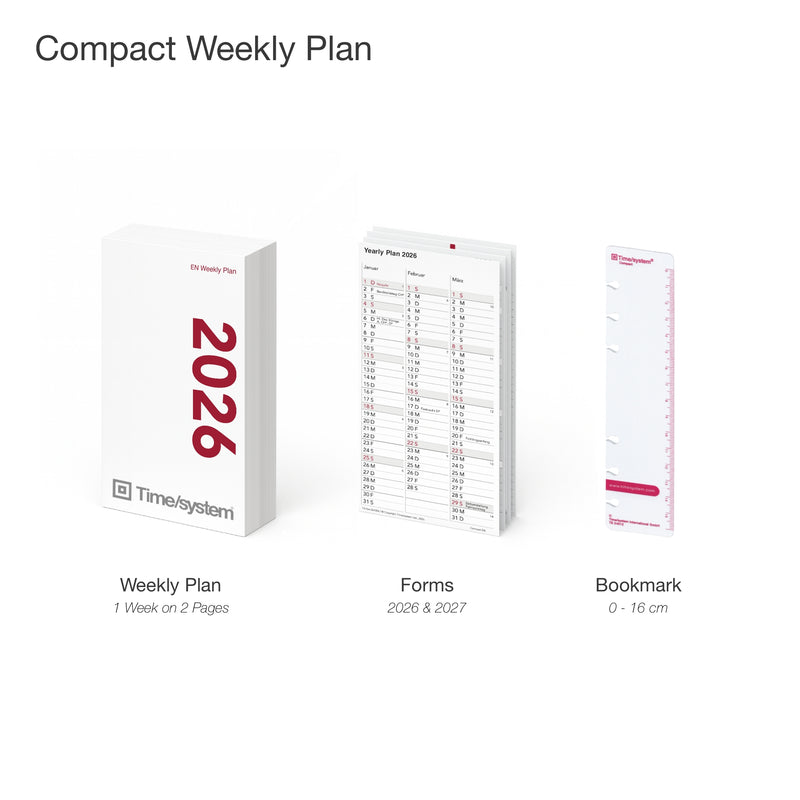 Compact Annual Update 2026 English Weekly Plan - Neutral