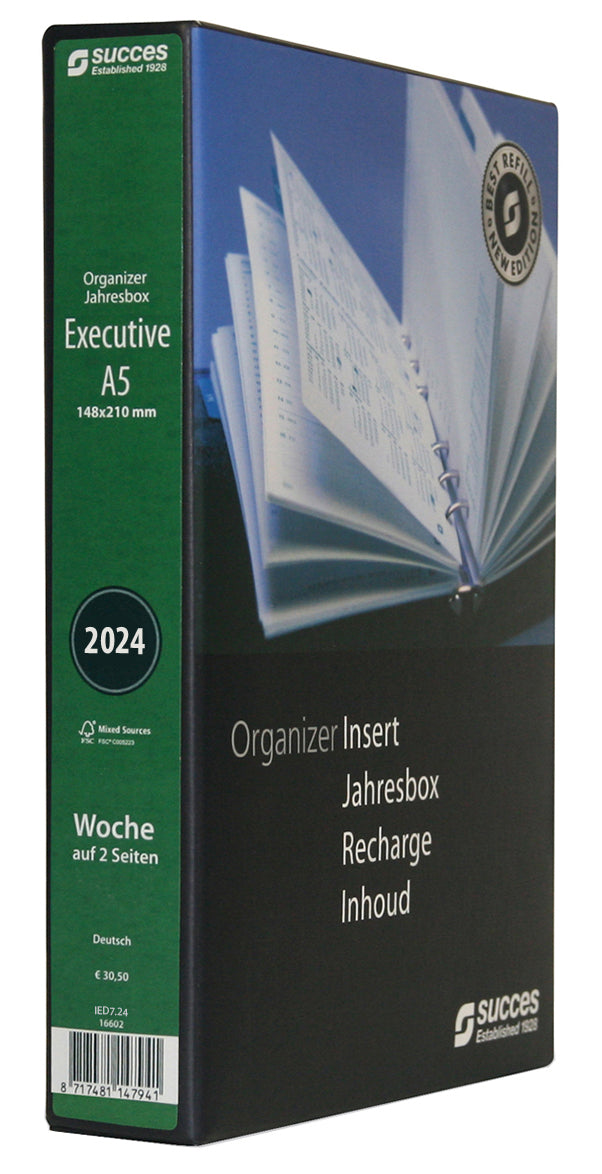 Succes Annual Box A5 7 Days On 2 Pages German White 2024 Time System   IED7 2024 