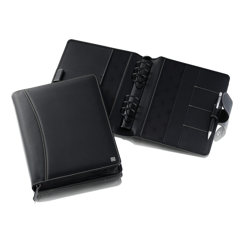 A5 Montana Ring Binder 25 mm Black with Zipper