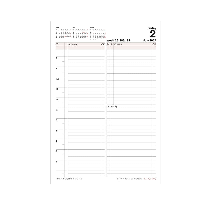 Business A5 Annual Update 2027 Day English - US version