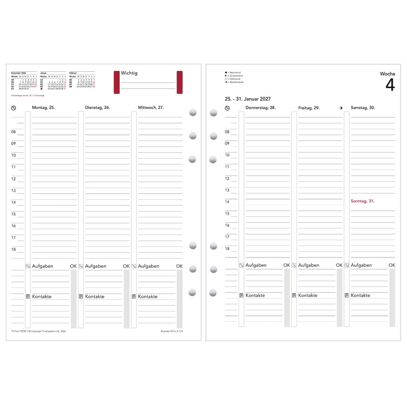 Business A5 Annual Content 2027 Wochenplanung - Deutsch