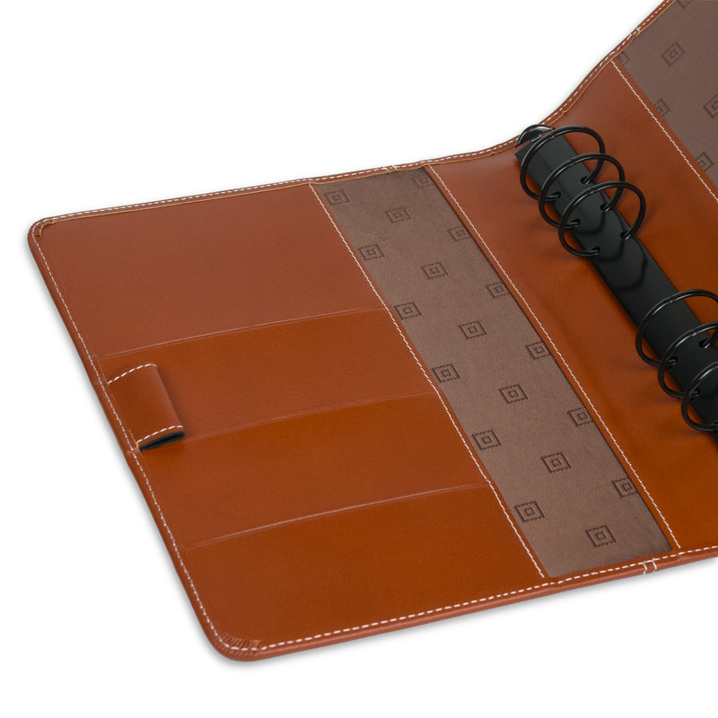 A5 Montana Ring Binder 25 mm Brown with Button Closure